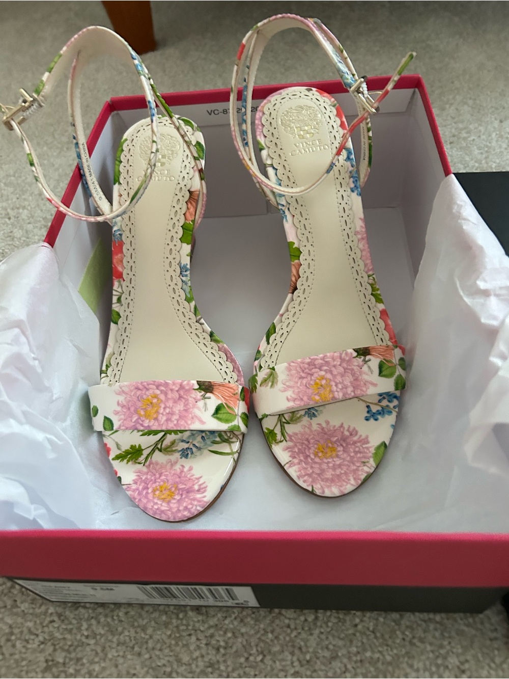 Vince Camuto Women’s Jefany Floret Garden Ankle-Strap Wedge Sandal